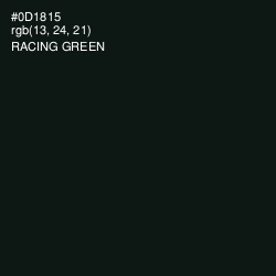 #0D1815 - Racing Green Color Image